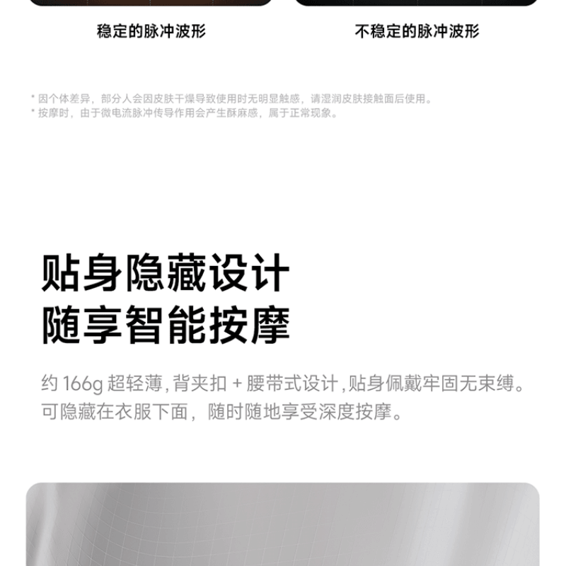 【中國直郵】 小米 米家智慧腰部按摩儀EMS版中頻脈衝舒緩緩痛恆溫熱敷透氣親膚 一個裝 白