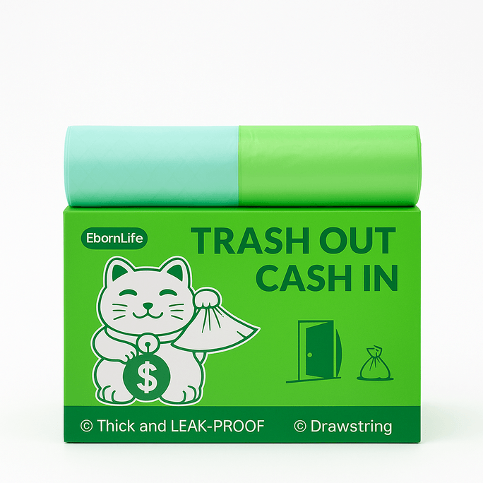 Fortune Series Household Boxed Free-Tear Thickened Garbage Bags 120 Pieces