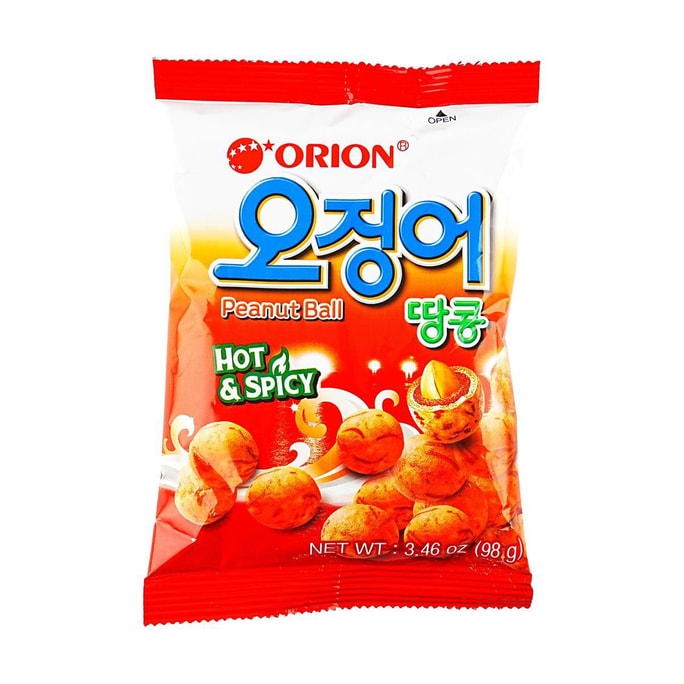韩国ORION好丽友 鱿鱼花生豆 花生米零食 香辣味 98g