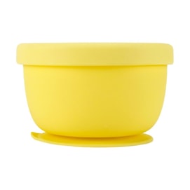 Silicone Suction Toddler Bowl Food-grade Bowl With Lid Lemon, 4.13x4.13x2.56"