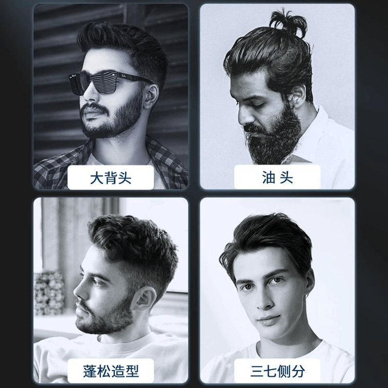 【中国直送】RHOS メンズコーム、マッサージ機能付きエアクッションコーム、スターリーグレー、25.8×8.5cm×1個 3