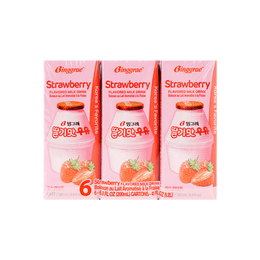 딸기맛 우유 200ml 6팩