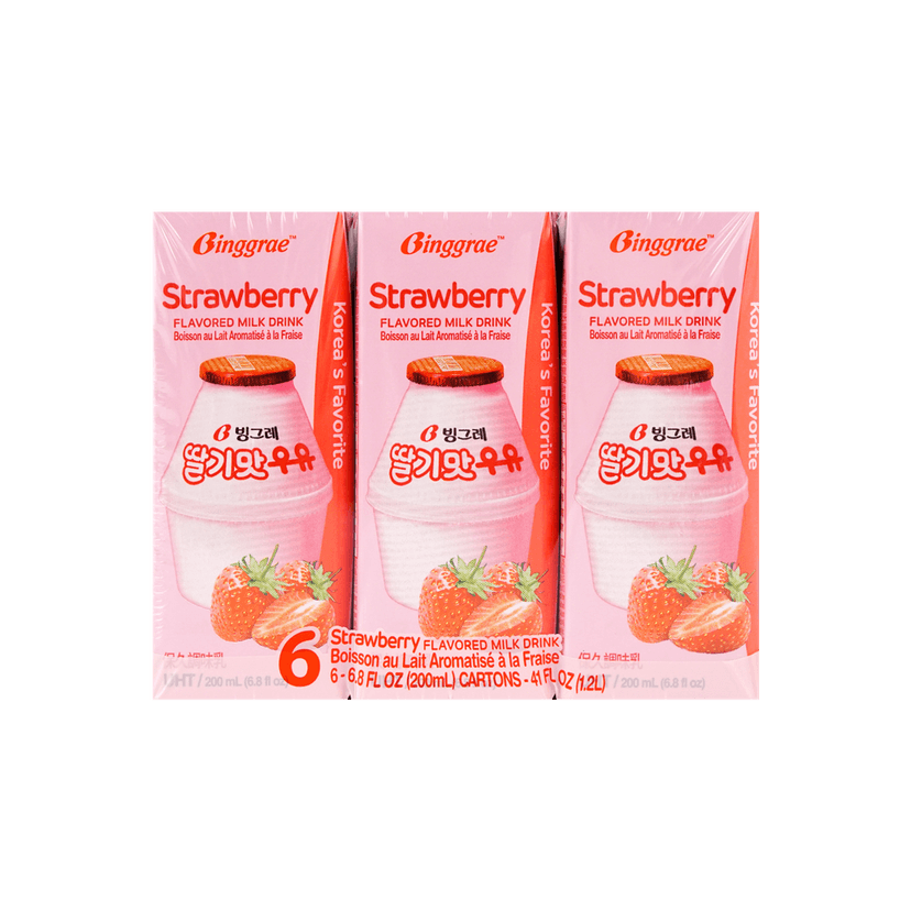 Strawberry Flavored Milk 6 Packs* 6.8fl oz