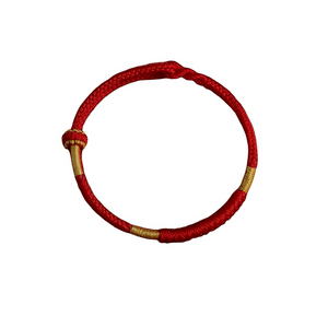 Shanhe Tang Zodiac Year New Year Red String Bracelet, Handmade Simple Plain Circle for Women and Men, Gift [Peace Red] 1 Bracelet