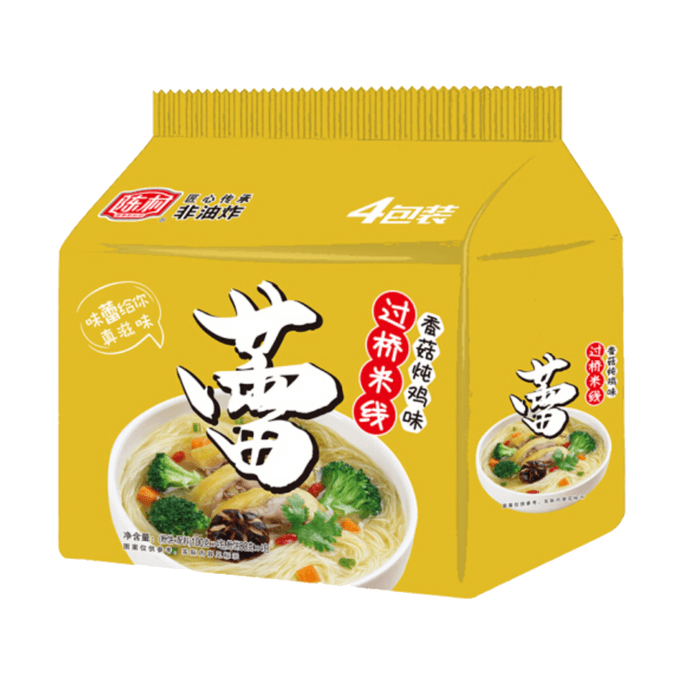 陳村 非炸過橋米線 方便米線 香菇燉雞口味 4包 400g