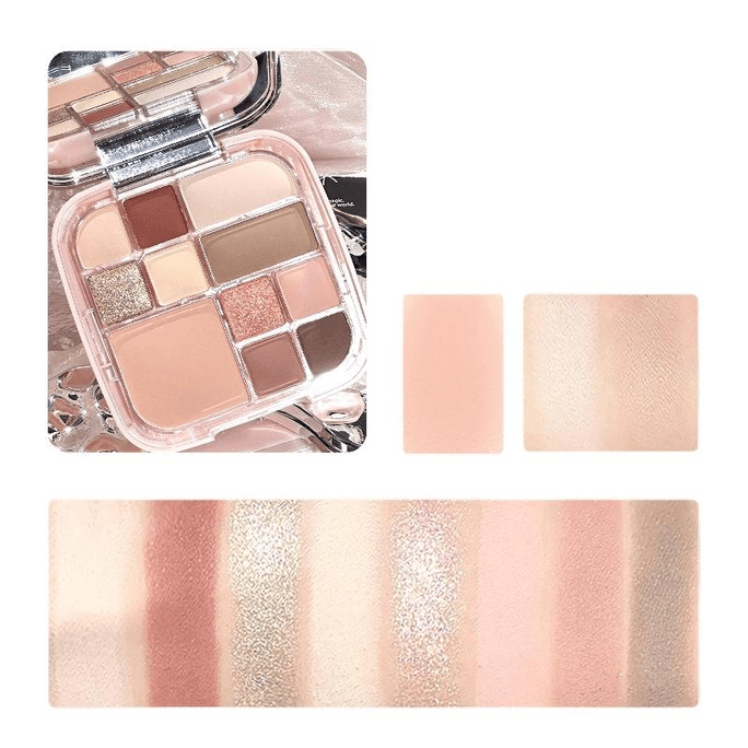 Gogo Dance Multi-Color Eyeshadow Palette G02 Milk Tea Mousse 20g*1 Box