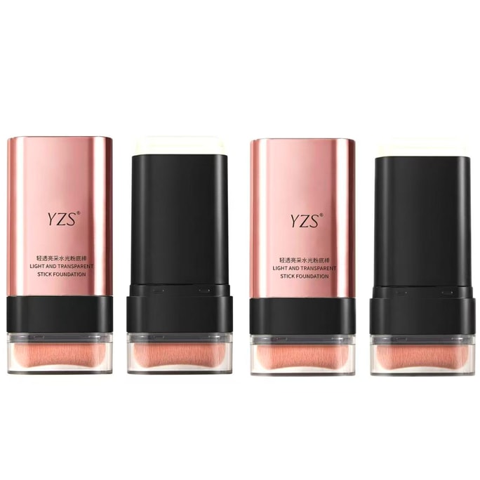 YZS Lightweight Glow-Enhancing Water-Based Foundation Stick 2-Piece Combo #01 Natural Shade #02 Ivory