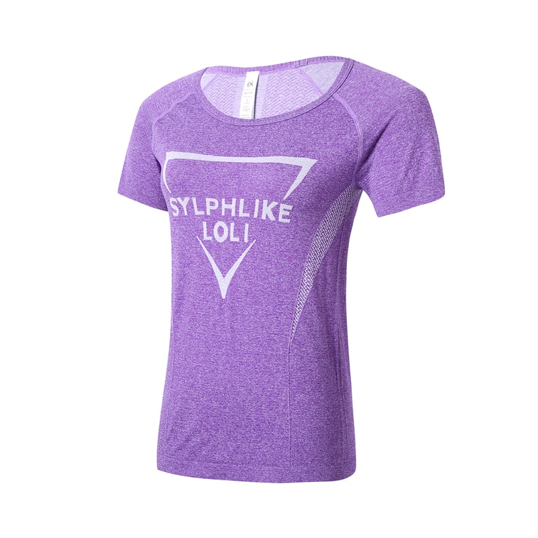 暴走的萝莉 圆领运动短袖女透气薄款夏 显瘦T恤速干跑步健身上衣/灰色#/M 11