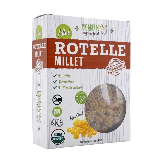 Organic Mini Rotelle Millet ,8.81 oz 【Vegan】【Gluten Free】