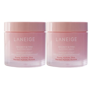 Bouncy & Firm Sleeping Mask, 2 Pack, 60ml/2.02 Fl.oz. Each, Plumping Overnight Face Mask With Peony, Collagen & Peptide, Sydney Sweeney Campaign