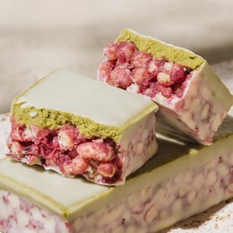 Double Layer Protein Bars, Matcha Strawberry Flavor, 5pcs