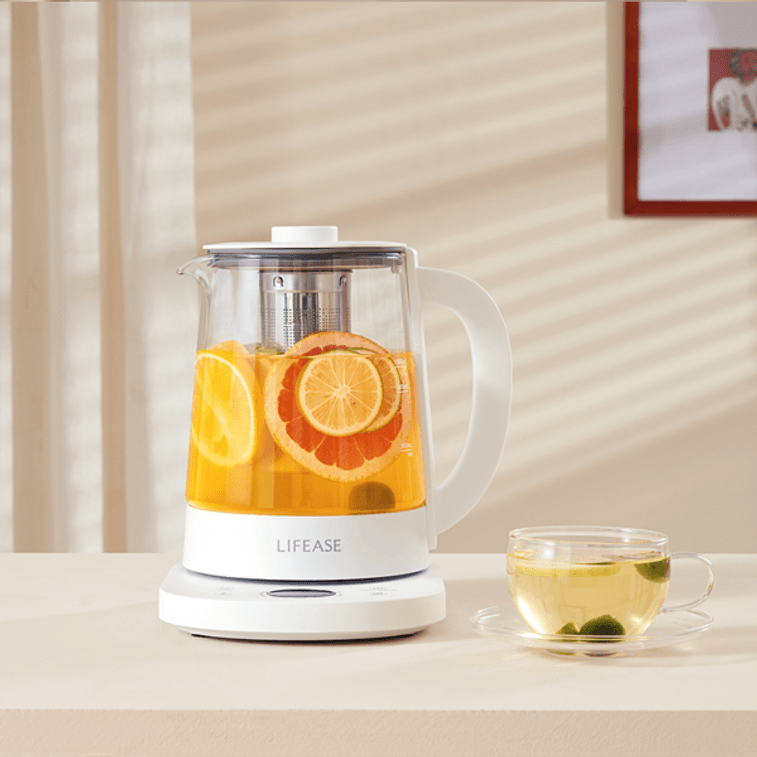 【美仓发货 5-7日达】网易严选 美颜健康喝出来 炖煮双胆多功能养生壶 1.5L 白色 含茶蓝+炖盅 4