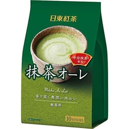 【日本直邮】NITTOH 日东红茶   抹茶拿铁奶茶欧蕾速溶饮料奶茶 10条入