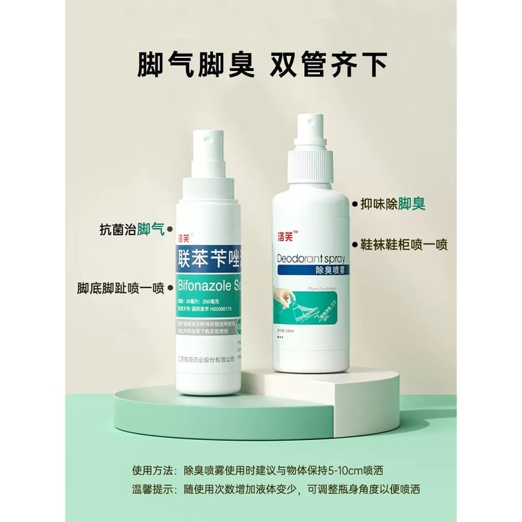 【中国直送】ロフ ビフォナゾールスプレー - かゆみ、皮むけ、除菌、足の臭いを消す - 60ml/ボトル（水虫キラー） 5