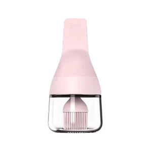 Oil brush and brush combo bottle, 130ml, Spring Pink, 1 bottle, brush cap integrated/locking seal.