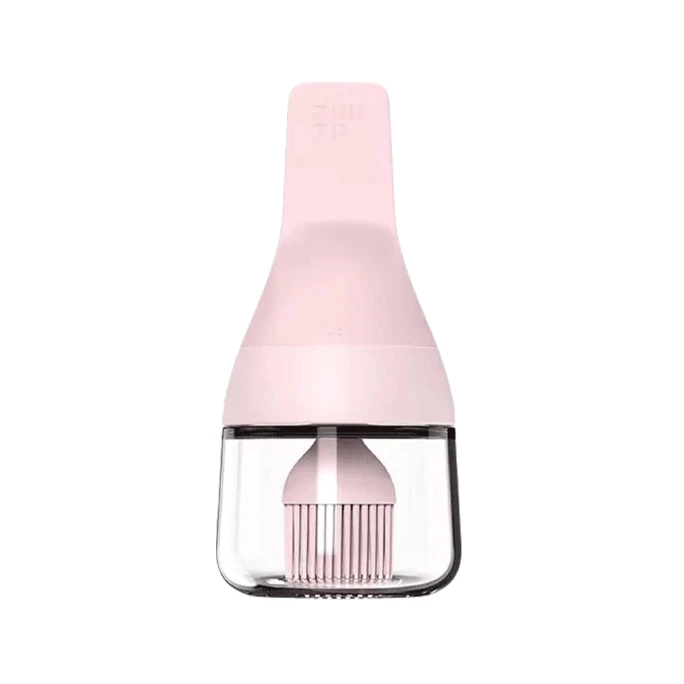 Oil brush and brush combo bottle, 130ml, Spring Pink, 1 bottle, brush cap integrated/locking seal.
