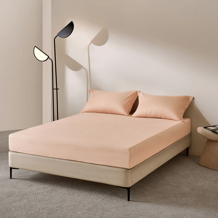 【중국 직송】 루오라이 홈텍스타일 봄여름 신상품 순면 4종 세트 순면 60매 초소프트 U 이지 퀼트 커피/4세트(플랫 싱글)/킹사이즈/220*250 12