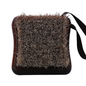 [중국 직배송] HSPM 소프트 모 목욕 브러시, 멧돼지 털 드라이 바디 브러시, 말털 브러시, 순수 말털 손잡이 브러시, 1개