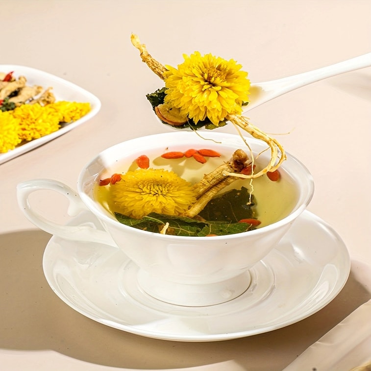 【Direct Mail from China】 Sifanda Ginseng Chrysanthemum & Wolfberry Tea 50g (5g×10p) - Natural Ingredient Blend Nouris 7