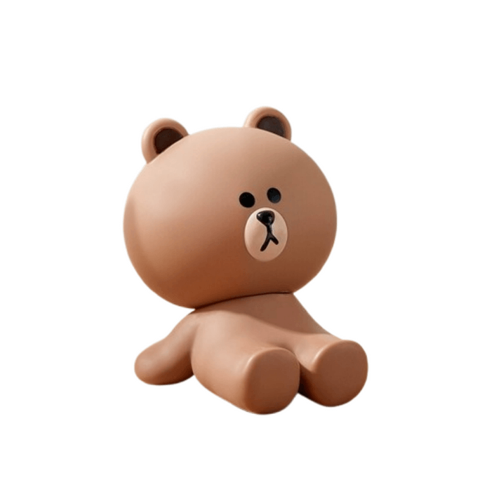 Brown Bear Desktop Phone Holder Cute Cartoon Design One Piece
