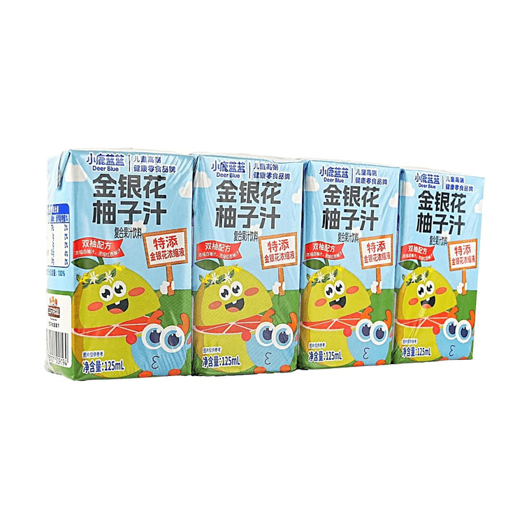 Honeysuckle Yuzu Juice Drink, Yuzu, 16.9 fl oz (4.23 fl oz x 4), Healthy Kids Mixed Fruit Juice 3