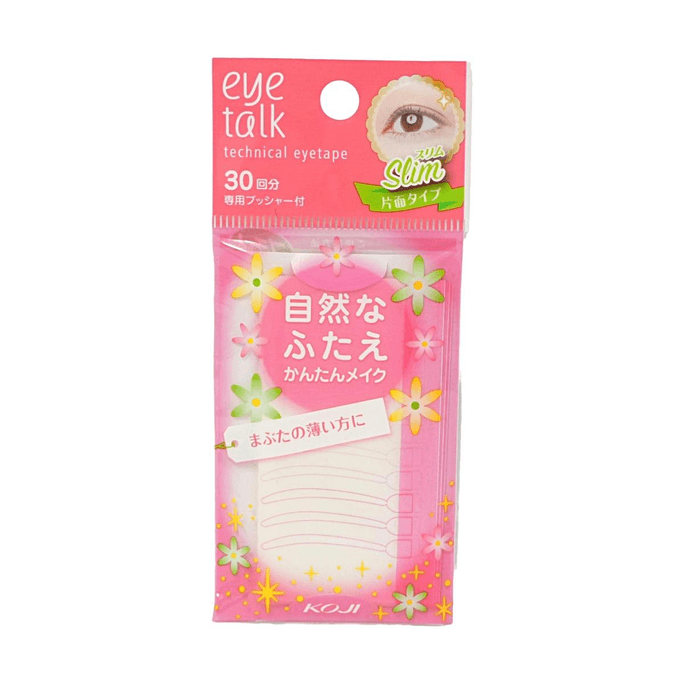 日本KOJI蔻吉 Eye Talk 隐形双眼皮贴 细窄型 30回分 【单面贴】【适合薄眼皮】【自然隐形】