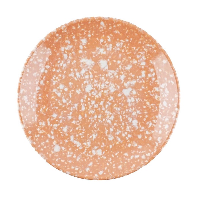 韩国POLAATHOME RETRO MARBLE 大理石系列圆形盘子 ins创意泼墨密胺餐具 草莓印花 22cm