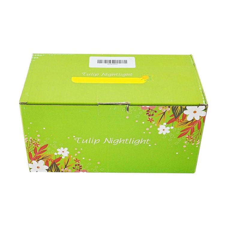 鬱金香小夜燈LED 輕奢氛圍精美擺件 陶瓷花盆 電池款 粉 6