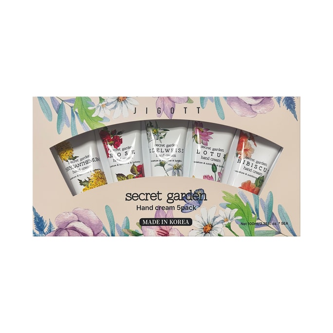 Floral Hand Cream Set 100 ml x 5 – Lightweight Daily Care