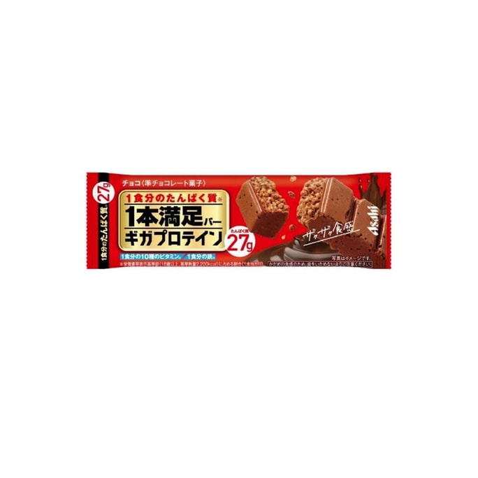 [일본 직배송] ASAHI 아사히 1 만족 저칼로리 단백질 식사대용 에너지바 밀크 초콜릿맛 27g
