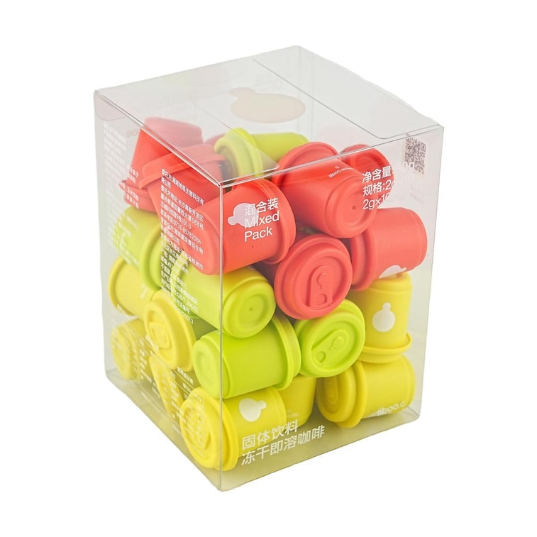 솔리드 음료 동결 건조 인스턴트 커피, 혼합 팩 30컵, 피트니스 커피 8