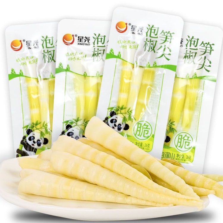 チャンマボたけのこ5 Xingyao Xingyao 漬物たけのこ、シャキシャキたけのこ、26g*5パック