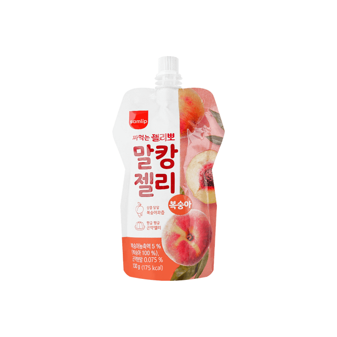 Soft Konjac Jelly Pouch - Fruity Peach Drink, 4.58oz