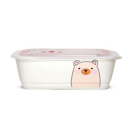 Microwavable Ceramic Bento Box Lunch Box Food Container with Seal Fine Porcelain Round Shape with Dividers, Brown