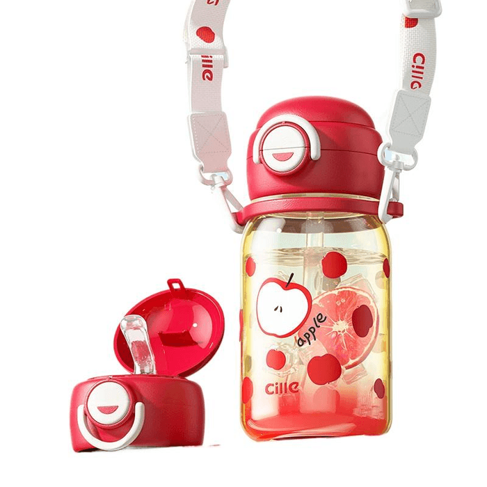 Xile Water Cup for Girls Portable for Adults & Pregnant Women Summer Straw Cup for Kids & School Red 600ml