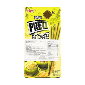 大陸版GLICO格力高 PRETZ百力滋 豆乳艾草味餅乾棒 45g【春季限定】