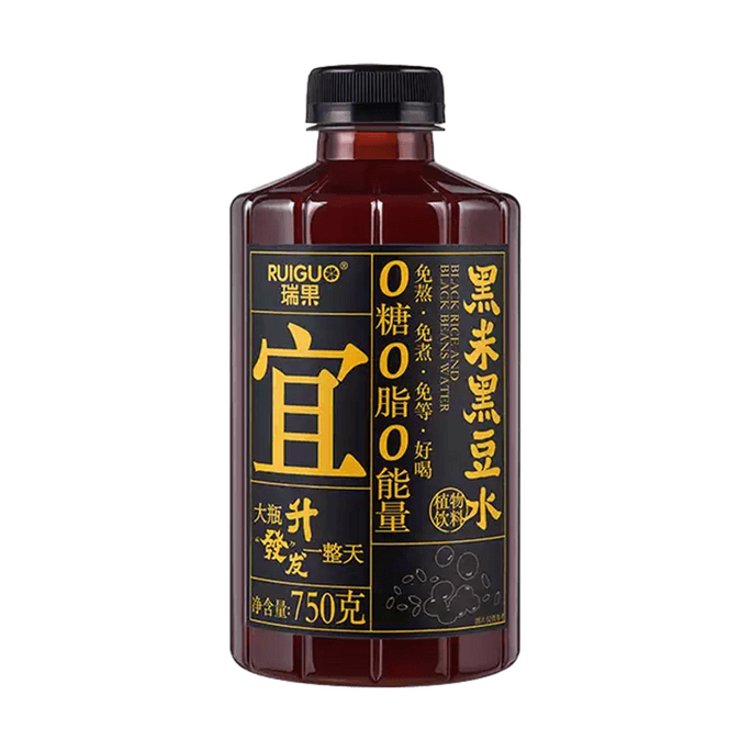 瑞果 宜黑米黑豆水 植物饮料 750g【简单配料 0糖0脂】【新中式养生饮】