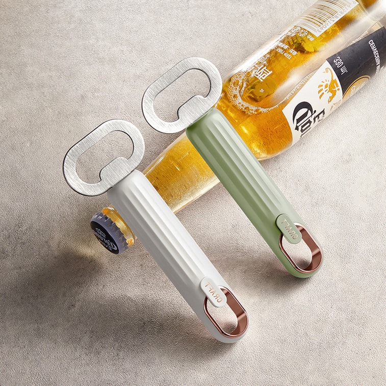 【中国直邮】亲太太  不锈钢开啤酒起子家用开酒开瓶器创意启瓶器起瓶器瓶起子瓶启子   绿金 4