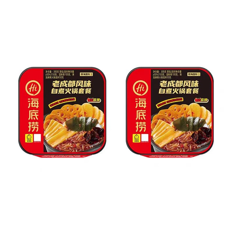 中国直送】海底撈 自熱鍋 成都老味 300g×2箱 - Yami