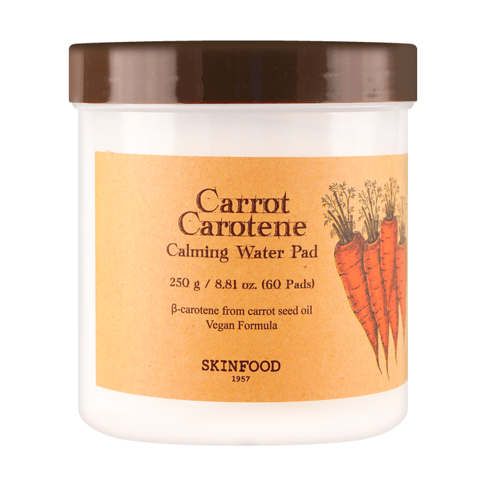Carotene (Carrot) Calming Water Pad - Hydrating & Soothing Cotton Sheet Mask - Overnight Rescue for Sensitive Skin Repair