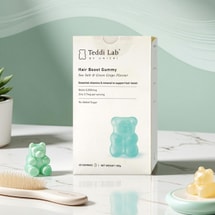 Sea Salt Hair Growth Gummy Bears, 5200mcg Biotin Formulated with Zinc and Pantothenic Acid, 60 Count