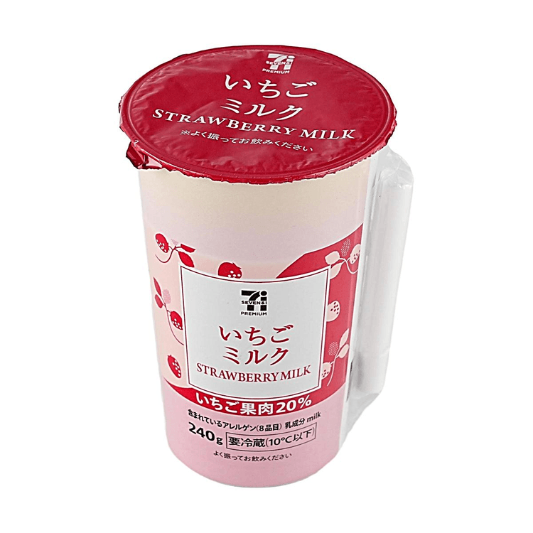 苺ミルク 7-11 ストロベリーミルク 8.47 oz【いちご果肉20%】【濃厚ミルク風味