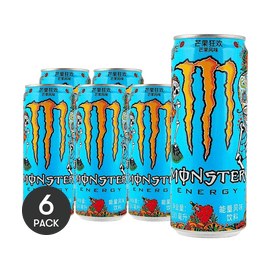몬스터 에너지 드링크, 망고맛, 11.15 fl oz *6【6팩】