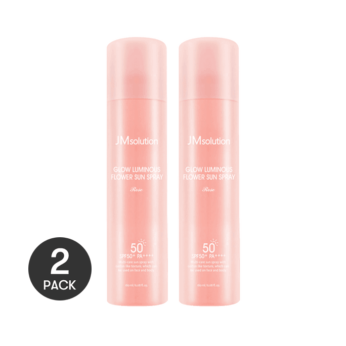 Glow Luminous Flower Sun Spray Sunscreen SPF50+ PA++++, 6.1 fl oz *2【Value Pack】