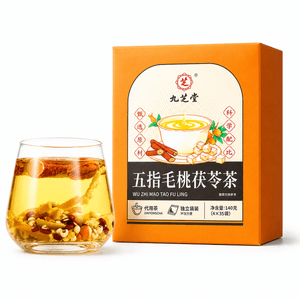 Dampening Tea Five Finger Peach Poria Tea Red Bean Coix Seed Dampening And Spleen Strengthening Stomach Qi Health Tea, One Box [Suitable For Mild Dampness And Heavy Weight]