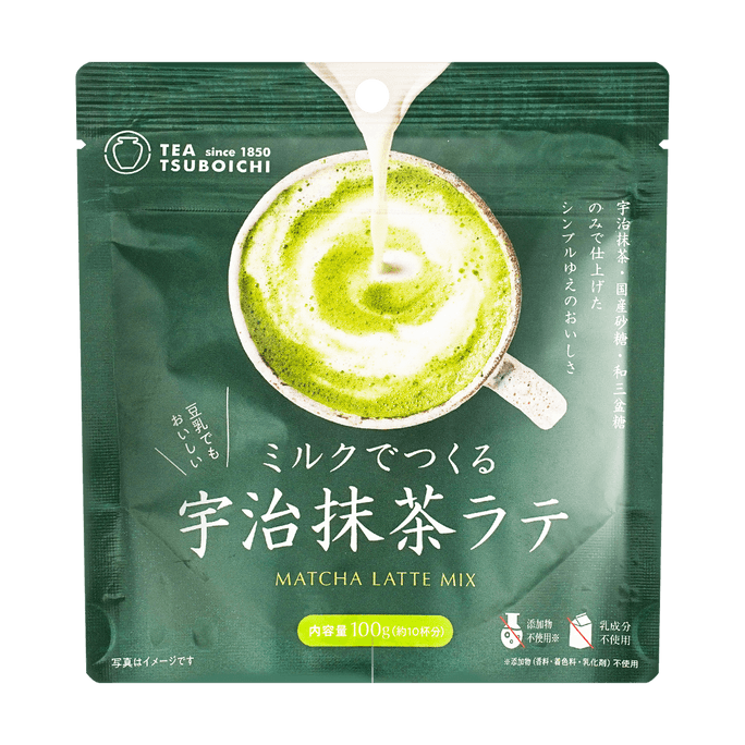 日本直送 つぼいち 宇治抹茶ラテパウダー 100g