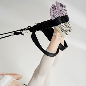 New Gradient Strap Anti Slip Five Finger Sports Yoga Socks White And Purple M