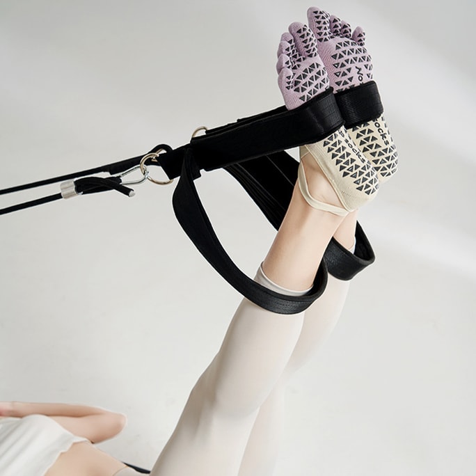 New Gradient Strap Anti Slip Five Finger Sports Yoga Socks White And Purple M