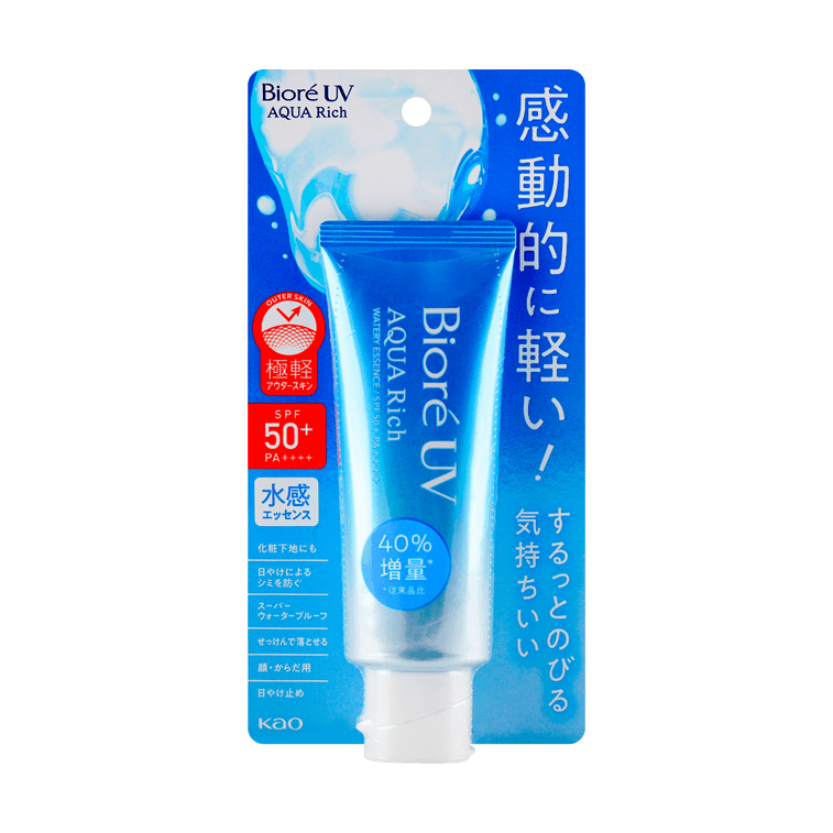 비오레 UV 아쿠아 리치 워터리 에센스,  2.46oz(70g), SPF50+. PA++++ 8