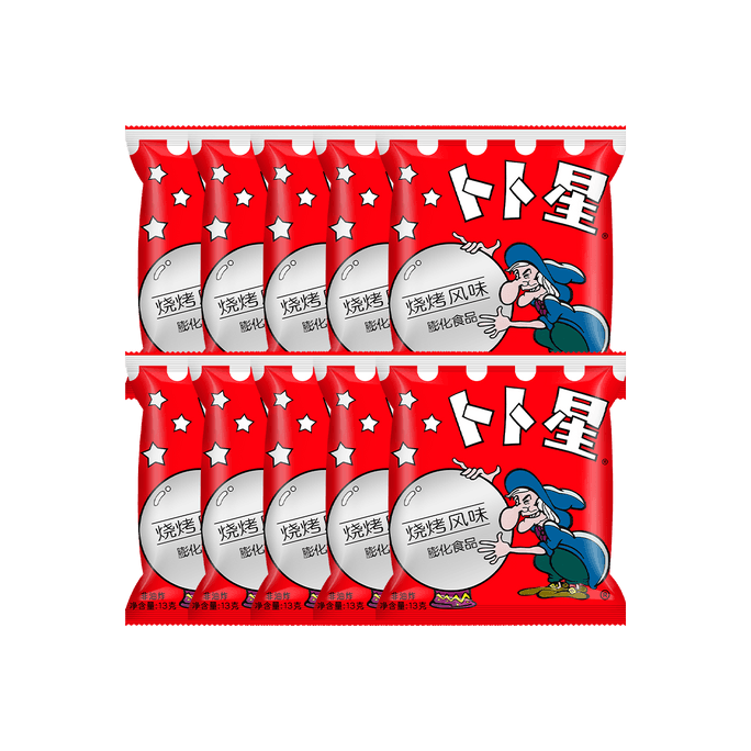 【Value Pack】Puffed Snack with Barbecue Flavor 13g*10